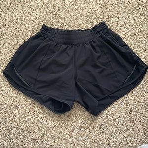 Lululemon low rise hottie hot shorts, 4 inch, size 4, color black